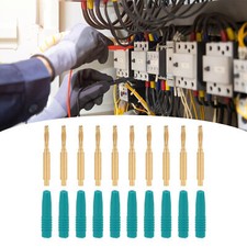 10 X Banana Plugs Gold Plated 2mm Male Connector Insulated Metal Plug W/ Housing