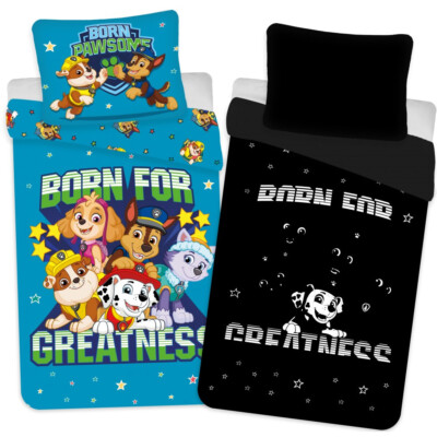 Paw Patrol Bettwäsche 2 tlg. Set leuchtet im Dunkeln Decke Maße: 140x200cm