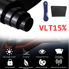 20Inch x 20Feet Uncut Roll Window Tint VLT20% Black Film Car Home Office Glass