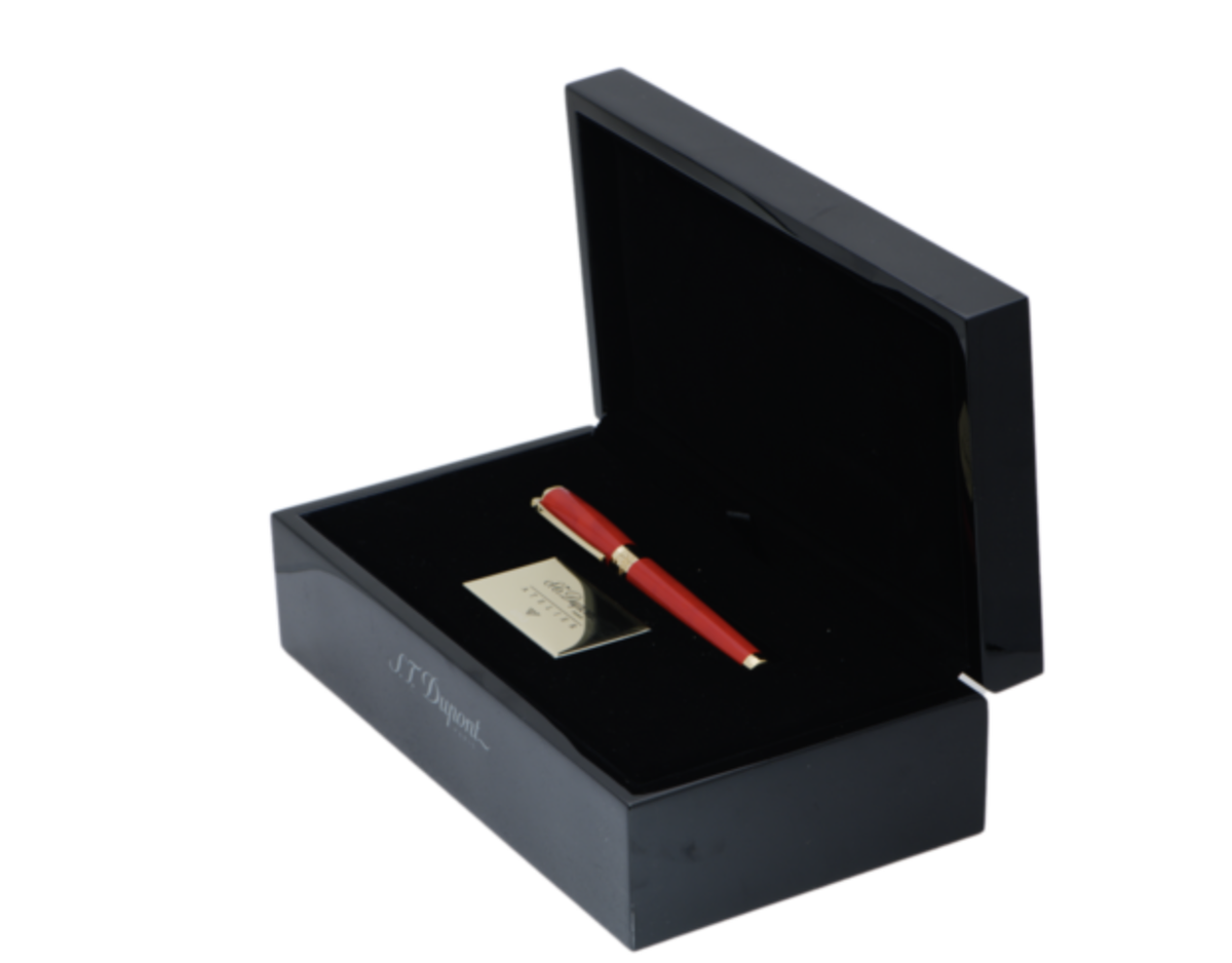 S.T. Dupont Atelier Red Chinese Lacquer Rollerball Pen, 412710