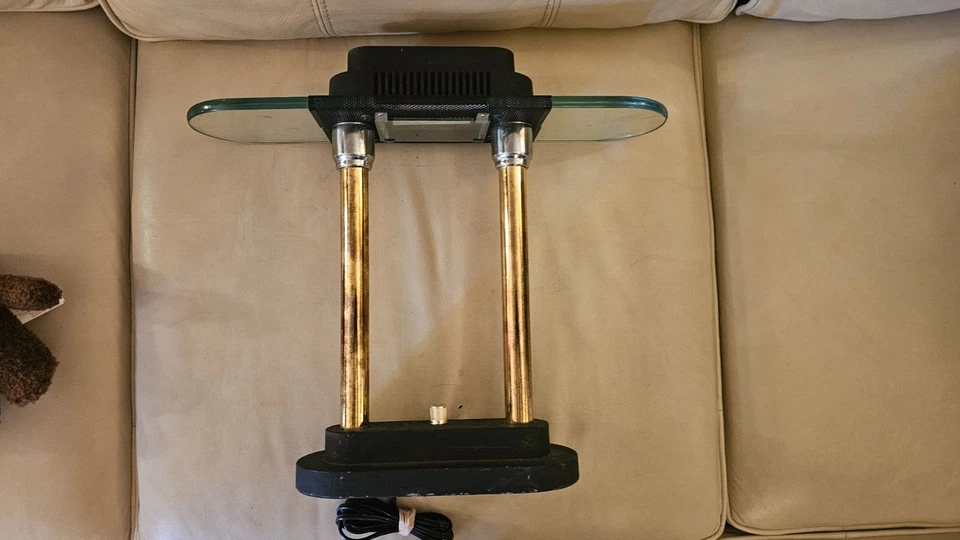 Lâmpada vintage Sonneman Kovacs estilo MCM tensor pós-moderna banqueiros 15" x 17" - Imagem 3 de 4