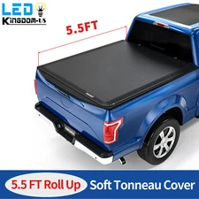 Roll up 5.5ft Truck Bed Tonneau Cover for 2015- 2026 Ford F-150 Super Crew Cab
