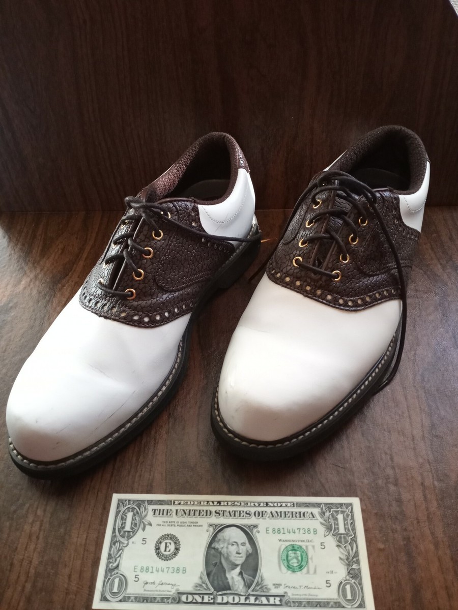 Bermuda sands golf Classic Brown and White Men\'s Dress Shoes Bermuda Sands Mens Golf Shoes Size 9 white and brown | eBay main image 3