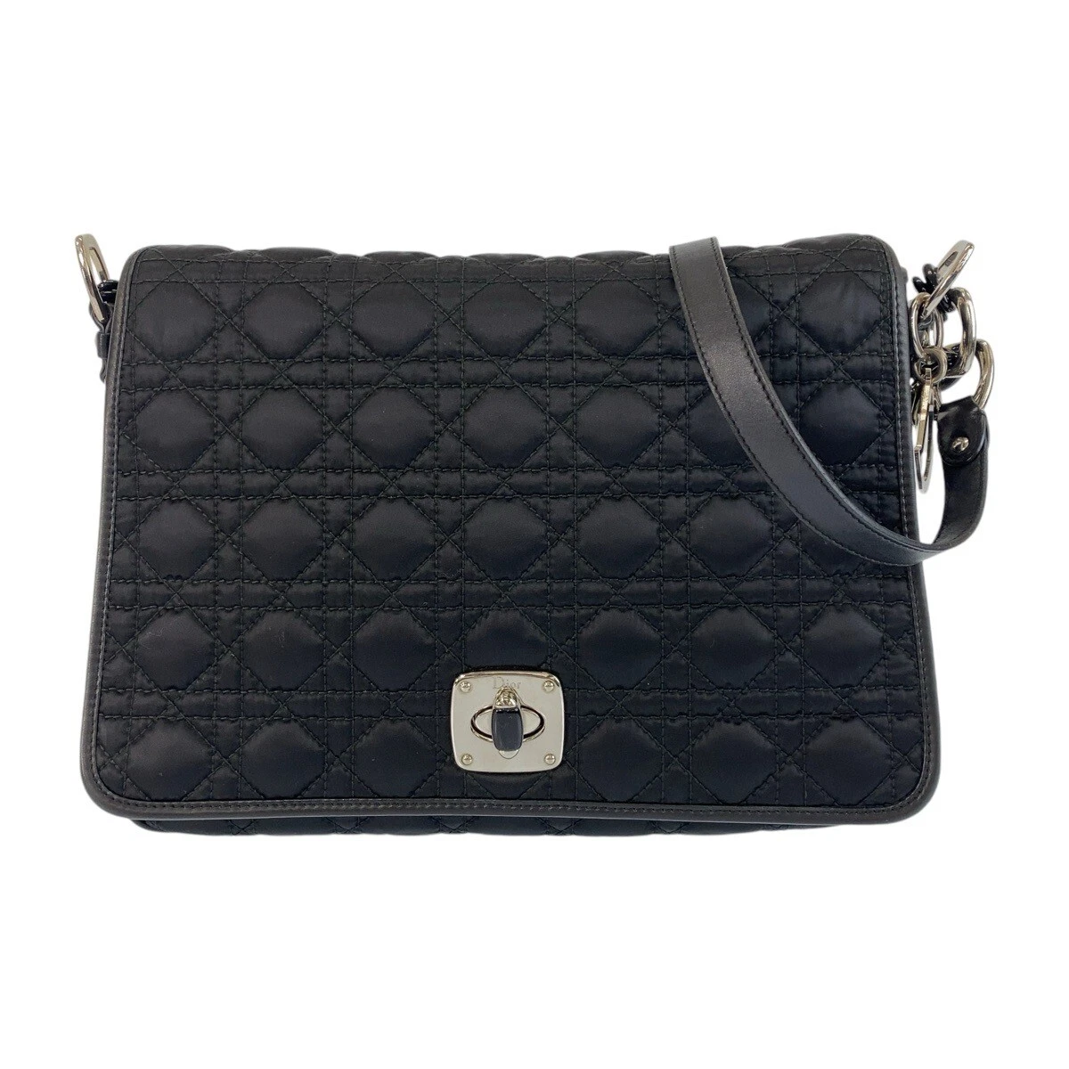 Sac à bandoulière diagonal Dior Canage sac messager noir noir argent matériel nylon