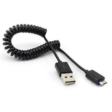 For Galaxy S6 S7 Edge J3 J5 J7 - USB CABLE COILED MICROUSB CHARGER CORD POWER