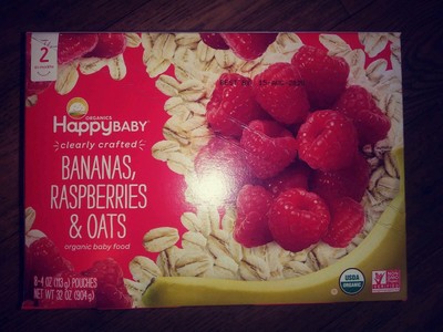 happy baby banana raspberry oats