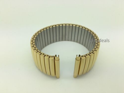 20mm 22mm 24mm MB8016-W Hadley Roma Shiny Stretch Expansion Stainless Watch Band - Picture 6 of 21