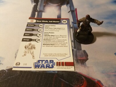 Star Wars Miniatures Clone Wars Battles 03 Mace Windu, Jedi Master