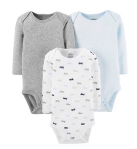 Child Of Mine Por 3 6 Meses Carter S Bebe Menino Bodys Manga Longa 3 Pack Ebay