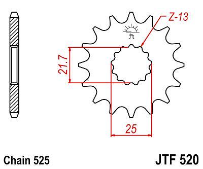 JT Front Sprocket JTF520 16 Teeth fits Triumph 800 Tiger XC 11-16 - Picture 2 of 3