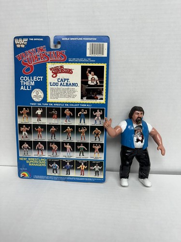 WWF LJN Captain Lou Albano With Bio Card!! Vintage...