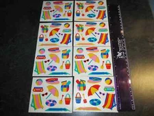 Vintage Mrs Grossman Stickers Giant Mods- 1993 Beach Toys by Julie Cohen /8 Mods