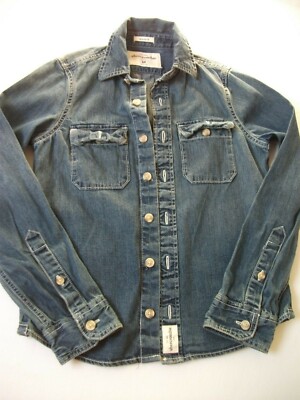 Abercrombie Kids - cooles,lässiges Knabenjeanshemd-Jacke/Vintage Gr.M neu