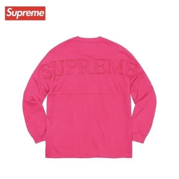 Magenta à col crevé supérieur neuf Supreme overdyed L/S taille grand SS20