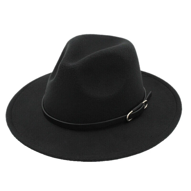 Algodón Fedora Sombreros Negros para hombres
