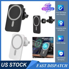 15W Magnetic Car Wireless Charger Phone Mount Holder For iPhone14 13 12 Pro Max