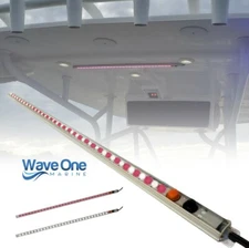 Wave One Marine | 15.5" T-Top LED Courtesy Boat Light | DUAL Color | White & Red