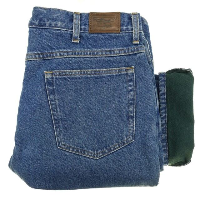 men's relaxed fit fleece lined jeans