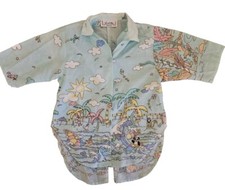 LA Chic Vtg Size 8 Animal/Beach Button Up Short Sleeved Shirt MADE IN USA 80s