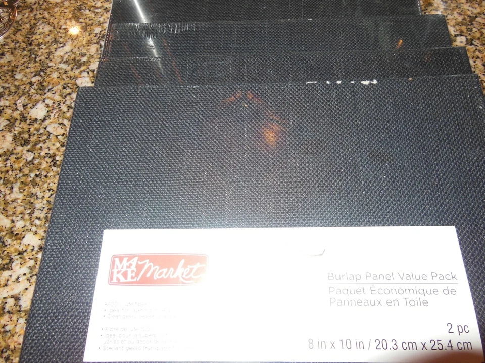 4 Burlap Panel Value Packs 8 in x 10 in / 25.3 cm x 25.4 cm 2 packS - Image 2 of 3