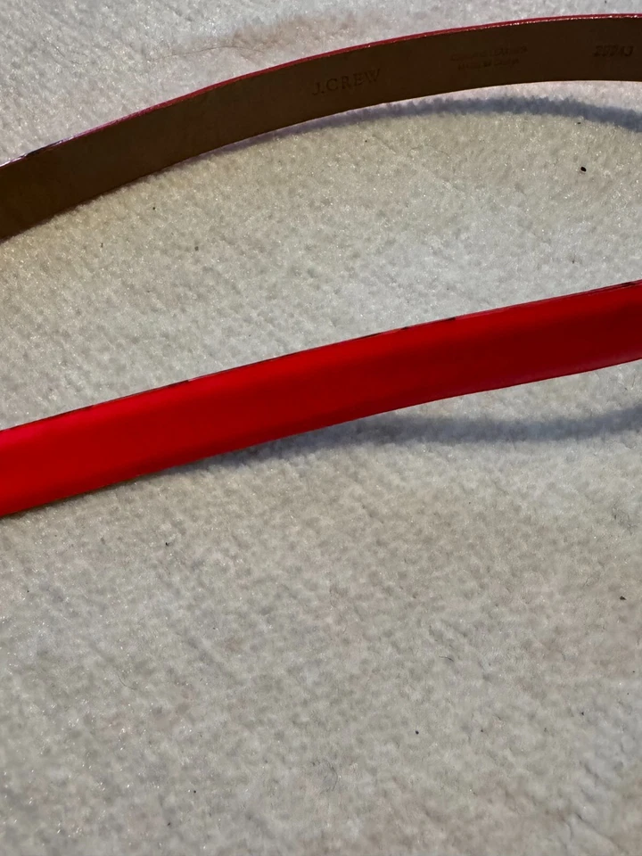 Cinturón J Crew XS de cuero genuino rosa neón Foto 2 de 4