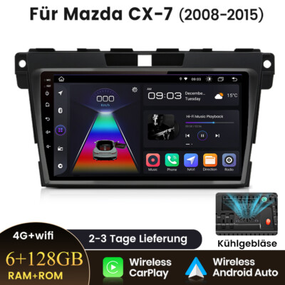9'' Android13 Head Unit Carplay GPS Sat Nav BT Radio DAB für MAZDA CX-7 2008-2015