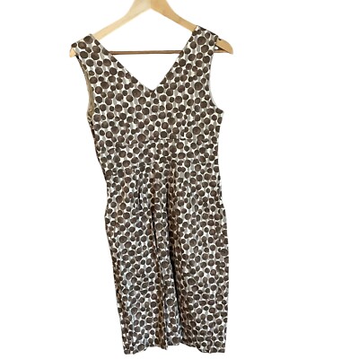 BODEN BROWN WHITE DOT DRESS SIZE USA 6R | eBay