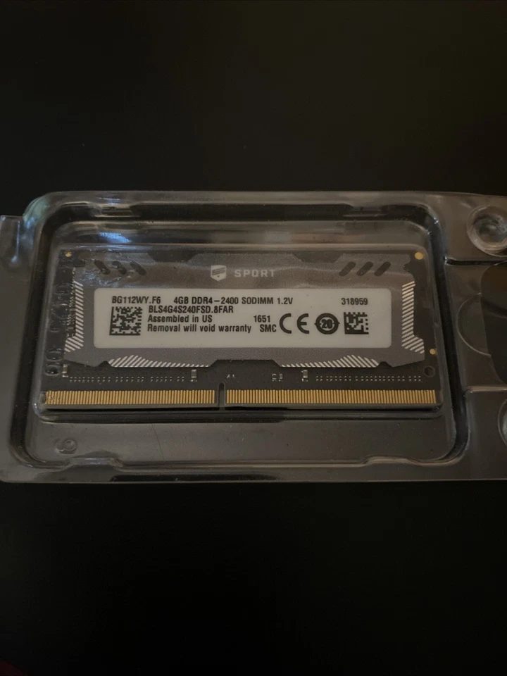 Ballistix Sport 4GB DDR4 2400MHz RAM BLS4G4D240FSB.8FBD SKU 10213 - Image 2 of 2