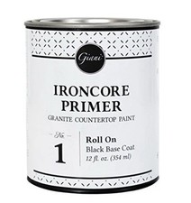 Giani IronCore Primer for Granite Countertop Roll-On Black Flat 12 fl oz Can