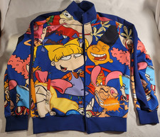 Nickelodeon Windbreaker Jacket Mens L 90s Car...
