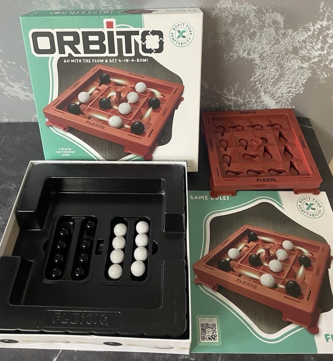 Orbito Marble Strategy Game Fast, Easy to Learn Flex IQ Complete VGC