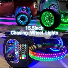 LED Wheel Ring Lights 15.5 Inch App Remote