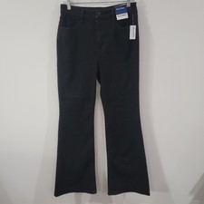 Old Navy Womens High Rise Wow Flare Jeans Size 8 Black Cowgirl Boho