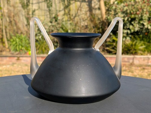 Antique c1907 Marie Kirschner Design Vase for Loetz Glass Black & Clear - Picture 11 of 21