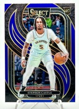2024-25 Panini Select - Premier Level Stephon Castle #175 Blue Prizm