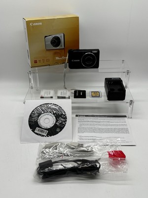 Canon PowerShot A2200 14.1MP Digital Camera Black 3 Batt SD