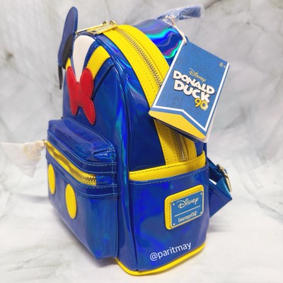 RARE Disney Parks Loungefly Backpack - Donald Duck UV Reactive 90th Anniversary Amazon.com | Loungefly Disney Donald Duck 90th Anniversary  main image 2