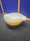 Vintage PYREX Butterfly Gold Cinderella Nesting Mixing Bowls Complete Set of 4