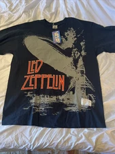 VINTAGE 90s LED ZEPPELIN LIQUID BLUE Shirt Adult XL T-Shirt Led Zeppelin TShirt