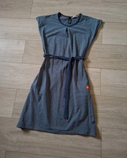 Trespass Navy Blue White Striped Flared Dress Stretch Cotton Casual Holiday UK8