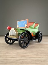 50's Tin Toy Litho Lever Pull Friction Car Shackman, NY Vintage T.P.S. Japan