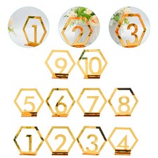 10 Pcs Place Cards Wedding Table Number Signs Numbers and Holders