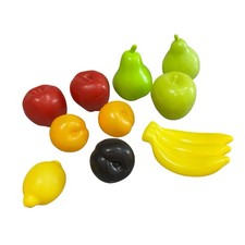 10 Pc Lot Vintage Pretend Play Food Fruit Vegetable Plastic Toys