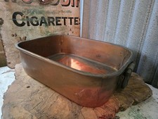 Antique 18thc French Copper Thick Gauge Roasting Pan