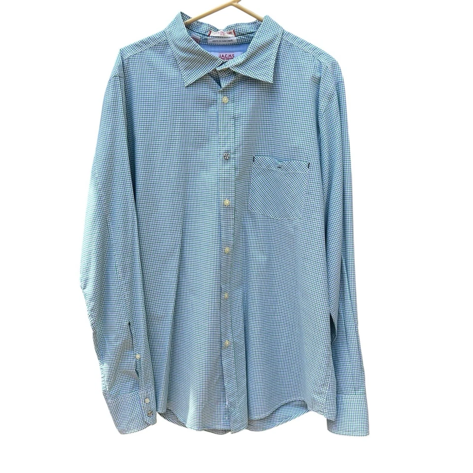 J.A.C.H.S. Camisa Jachs Just A Barata Abotonada Para Hombre Talla Mediana Cuadros Manga Larga Foto 2 de 4
