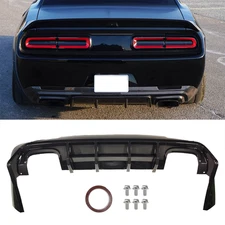 Fits Dodge Challenger 2015-2023 Rear Bumper Lip Diffuser Carbon Fiber Print
