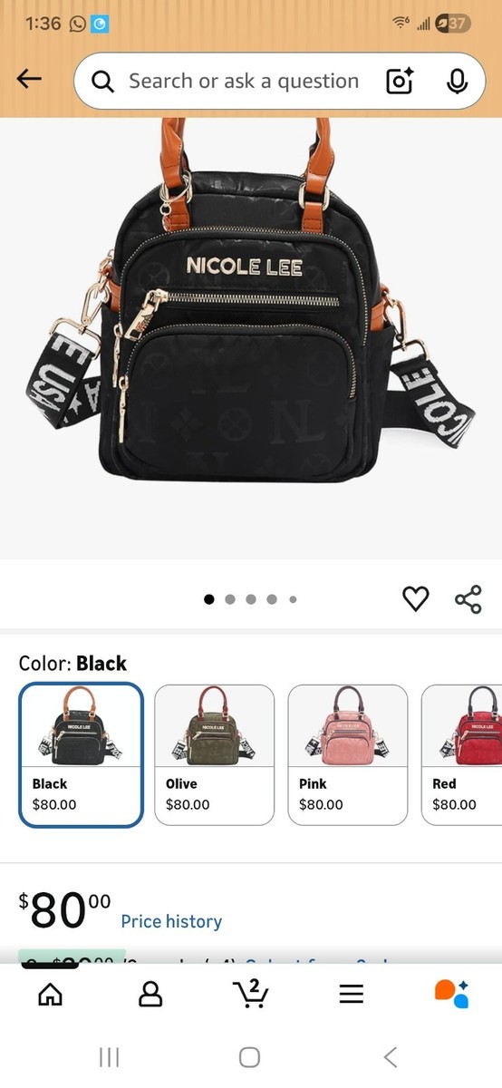 Nicole Lee New Mini Backpack and MULTI-WEAR Bag | eBay