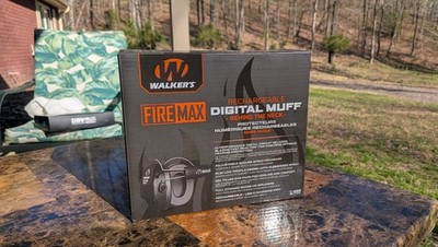 Walker's Firemax Digital Ear Muff Protection Behind The Neck Rechargeable 
