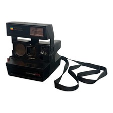 Vintage Polaroid Autofocus 660 Land Camera 600 Series Black Flash Untested