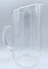 Pyrex Clear Glass 2 Quart Pitcher 9" Vintage USA 1970s Open Handle Small Spout
